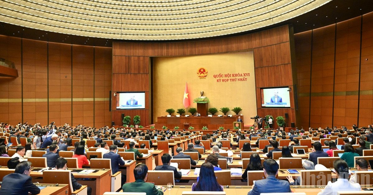 Tại Kỳ họp thứ nhất, Quốc hội khóa XVI, nhiều chủ trương, vấn đề có ý nghĩa chiến lược, tạo không gian phát triển mới đã được thảo luận, xem xét kỹ lưỡng và ban hành kịp thời. (Ảnh: THỦY NGUYÊN) Tại Kỳ họp thứ nhất, Quốc hội khóa XVI, nhiều chủ trương, vấn đề có ý nghĩa chiến lược, tạo không gian phát triển mới đã được thảo luận, xem xét kỹ lưỡng và ban hành kịp thời. (Ảnh: THỦY NGUYÊN)
