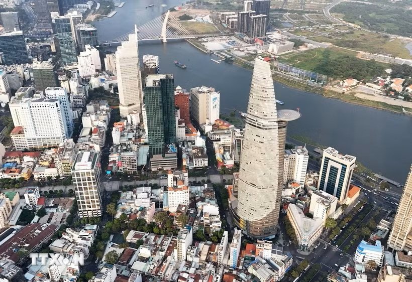Một g&oacute;c Th&agrave;nh phố Hồ Ch&iacute; Minh. (Ảnh: Hồng Đạt/TTXVN)