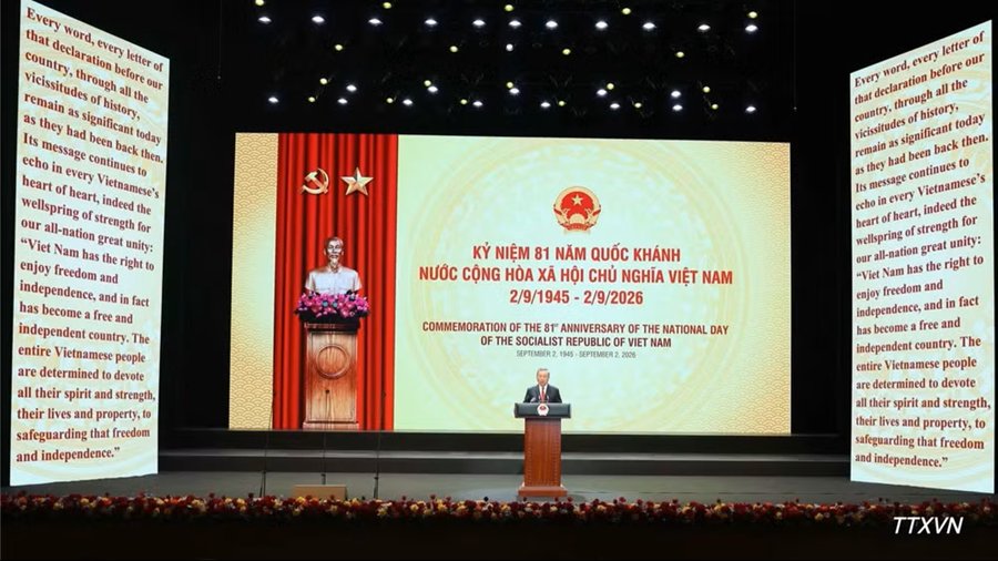 Tổng B&iacute; thư, Chủ tịch nước T&ocirc; L&acirc;m đọc diễn văn tại Lễ kỷ niệm 81 năm Quốc kh&aacute;nh nước Cộng h&ograve;a x&atilde; hội chủ nghĩa Việt Nam (2/9/1945-2/9/2026).