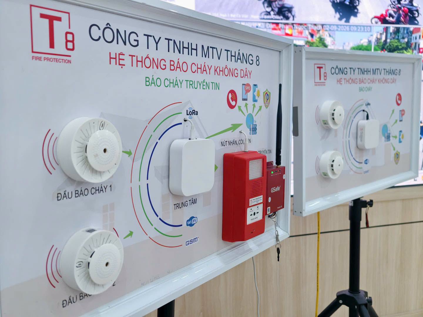Hệ thống b&aacute;o ch&aacute;y kh&ocirc;ng d&acirc;y được giới thiệu tại lễ ra mắt, hướng tới n&acirc;ng cao khả năng cảnh b&aacute;o sớm v&agrave; mở rộng khả năng tiếp cận của người d&acirc;n.