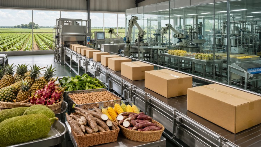 Sản xuất hiện đại gắn với nông nghiệp, chế biến sâu và xuất khẩu, thể hiện hướng đi nâng cao giá trị gia tăng của địa phương. Sản xuất hiện đại gắn với nông nghiệp, chế biến sâu và xuất khẩu, thể hiện hướng đi nâng cao giá trị gia tăng của địa phương.