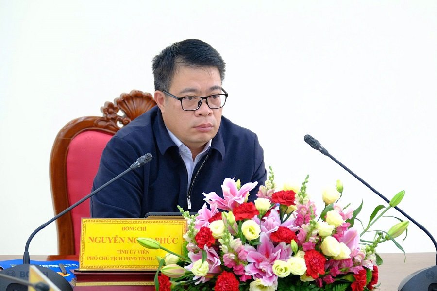 Phó Chủ tịch UBND tỉnh Nguyễn Ngọc Phúc kết luận cuộc họp. Phó Chủ tịch UBND tỉnh Nguyễn Ngọc Phúc kết luận cuộc họp.