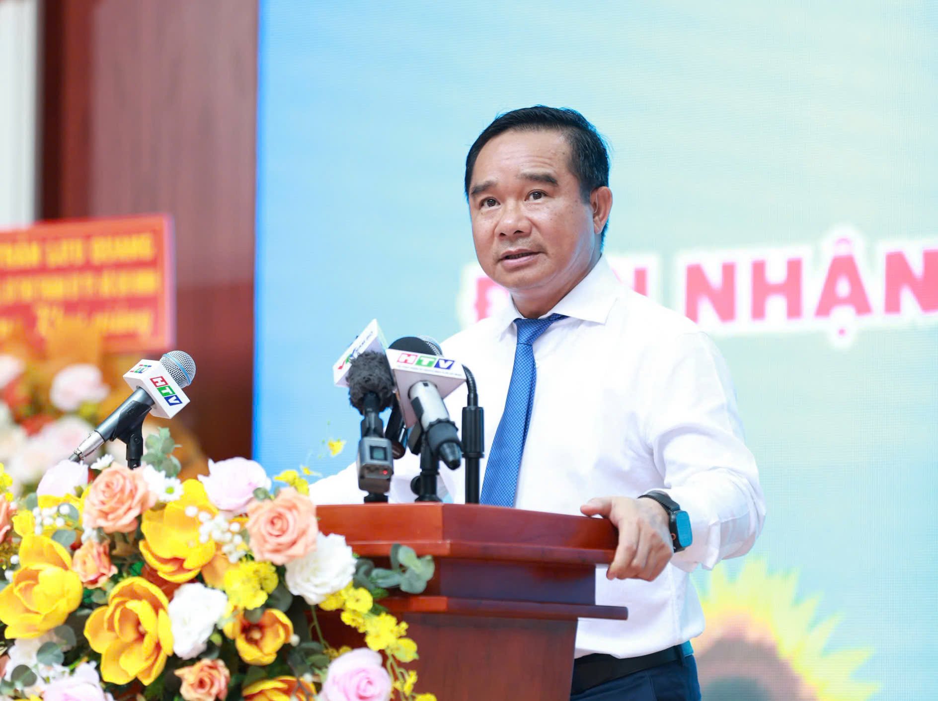 &Ocirc;ng Nguyễn Văn Được, Ủy vi&ecirc;n Ban Chấp h&agrave;nh Trung ương Đảng, Ph&oacute; b&iacute; thư Th&agrave;nh ủy, Chủ tịch UBND TP.HCM, ph&aacute;t biểu tại lễ khai giảng năm học mới.
