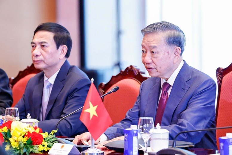 Tổng B&iacute; thư, Chủ tịch nước T&ocirc; L&acirc;m nhấn mạnh, Việt Nam sẵn s&agrave;ng chia sẻ kinh nghiệm ph&aacute;t triển đất nước, bảo đảm an ninh kinh tế, th&uacute;c đẩy tăng trưởng bền vững, ổn định kinh tế vĩ m&ocirc; - Ảnh: chinhphu.vn