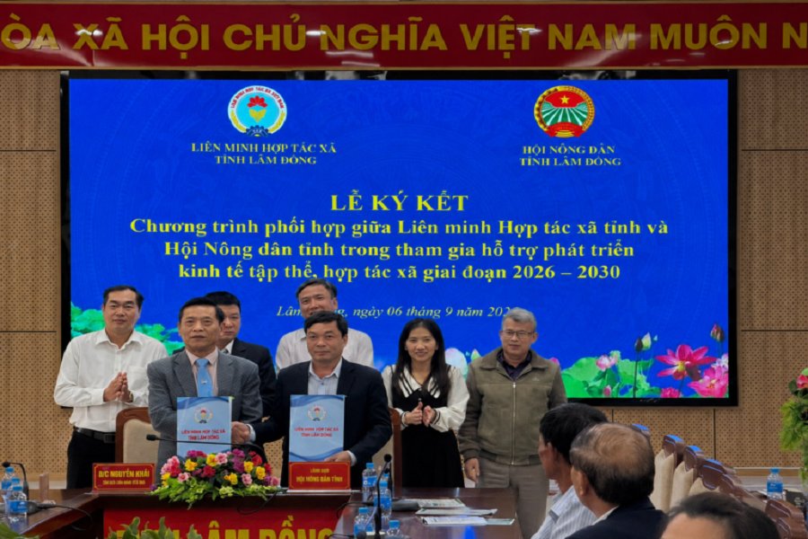 Chương tr&igrave;nh phối hợp giữa Li&ecirc;n minh Hợp t&aacute;c x&atilde; tỉnh v&agrave; Hội N&ocirc;ng d&acirc;n tỉnh.