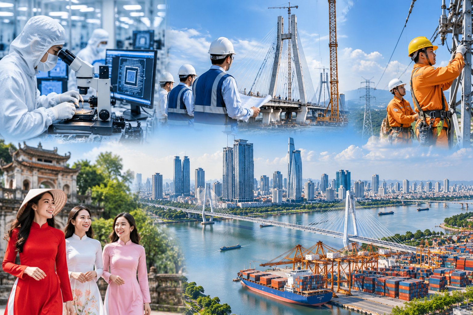 Sản xuất, tiêu dùng, thương mại và đầu tư cùng tăng trưởng đang tạo nền tảng cho kinh tế Việt Nam bước vào giai đoạn nước rút cuối năm 2026. Ảnh AI Sản xuất, tiêu dùng, thương mại và đầu tư cùng tăng trưởng đang tạo nền tảng cho kinh tế Việt Nam bước vào giai đoạn nước rút cuối năm 2026. Ảnh AI
