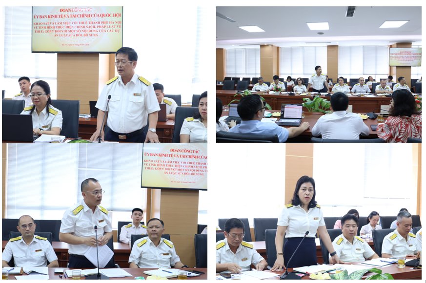 Các đại diện của Thuế TP. Hà Nội nêu ý kiến tại buổi làm việc Các đại diện của Thuế TP. Hà Nội nêu ý kiến tại buổi làm việc
