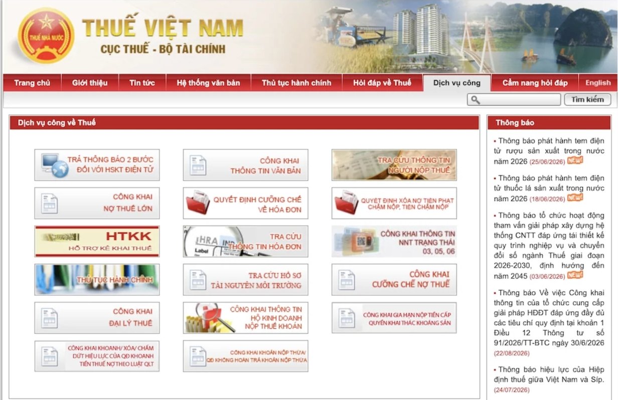 Các bước tra cứu thông tin người nộp thuế có mã số thuế ở trạng thái 03, 05 và 06 trên website của Cục Thuế. Ảnh: Chụp màn hình Các bước tra cứu thông tin người nộp thuế có mã số thuế ở trạng thái 03, 05 và 06 trên website của Cục Thuế. Ảnh: Chụp màn hình