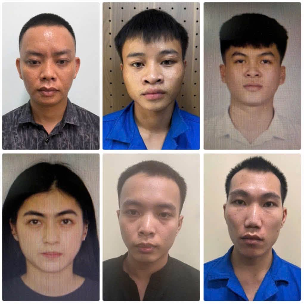 Các đối tượng có liên quan trong vụ án. Ảnh: Công an Phú Thọ Các đối tượng có liên quan trong vụ án. Ảnh: Công an Phú Thọ