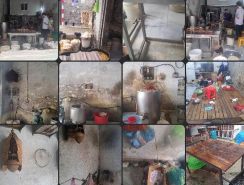 C&ocirc;ng an phường H&ograve;a B&igrave;nh kiểm tra, ph&aacute;t hiện c&aacute;c vi phạm về an to&agrave;n thực phẩm tại 4 hộ kinh doanh tr&ecirc;n địa b&agrave;n. (Ảnh: C&ocirc;ng an Hải Ph&ograve;ng)