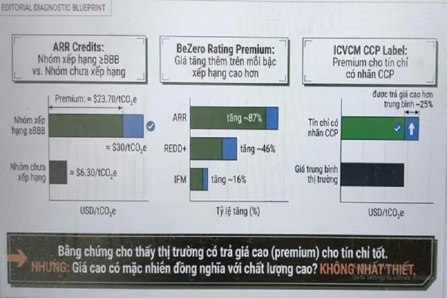 Cùng một tín chỉ ARR - dự án phục hồi rừng, phục hồi thảm thực vật…nhưng có thể có mức giá khác nhau. Cùng một tín chỉ ARR - dự án phục hồi rừng, phục hồi thảm thực vật…nhưng có thể có mức giá khác nhau.