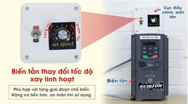 Biến tần giúp động cơ khởi động êm và ổn định. Biến tần giúp động cơ khởi động êm và ổn định.