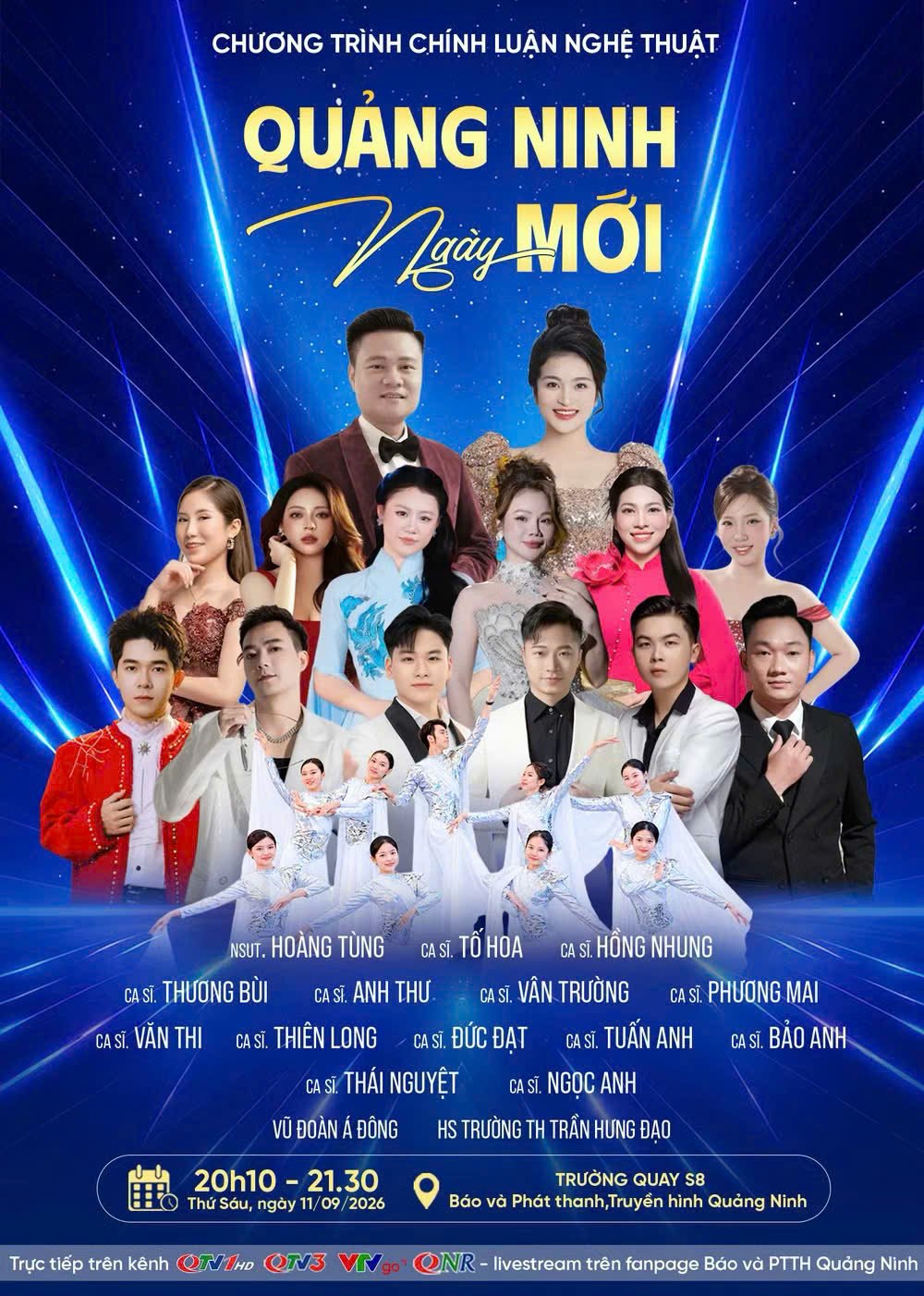 Chương trình chính luận nghệ thuật “Quảng Ninh ngày mới” sẽ diễn ra vào 20h10 ngày 11/9 Chương trình chính luận nghệ thuật “Quảng Ninh ngày mới” sẽ diễn ra vào 20h10 ngày 11/9
