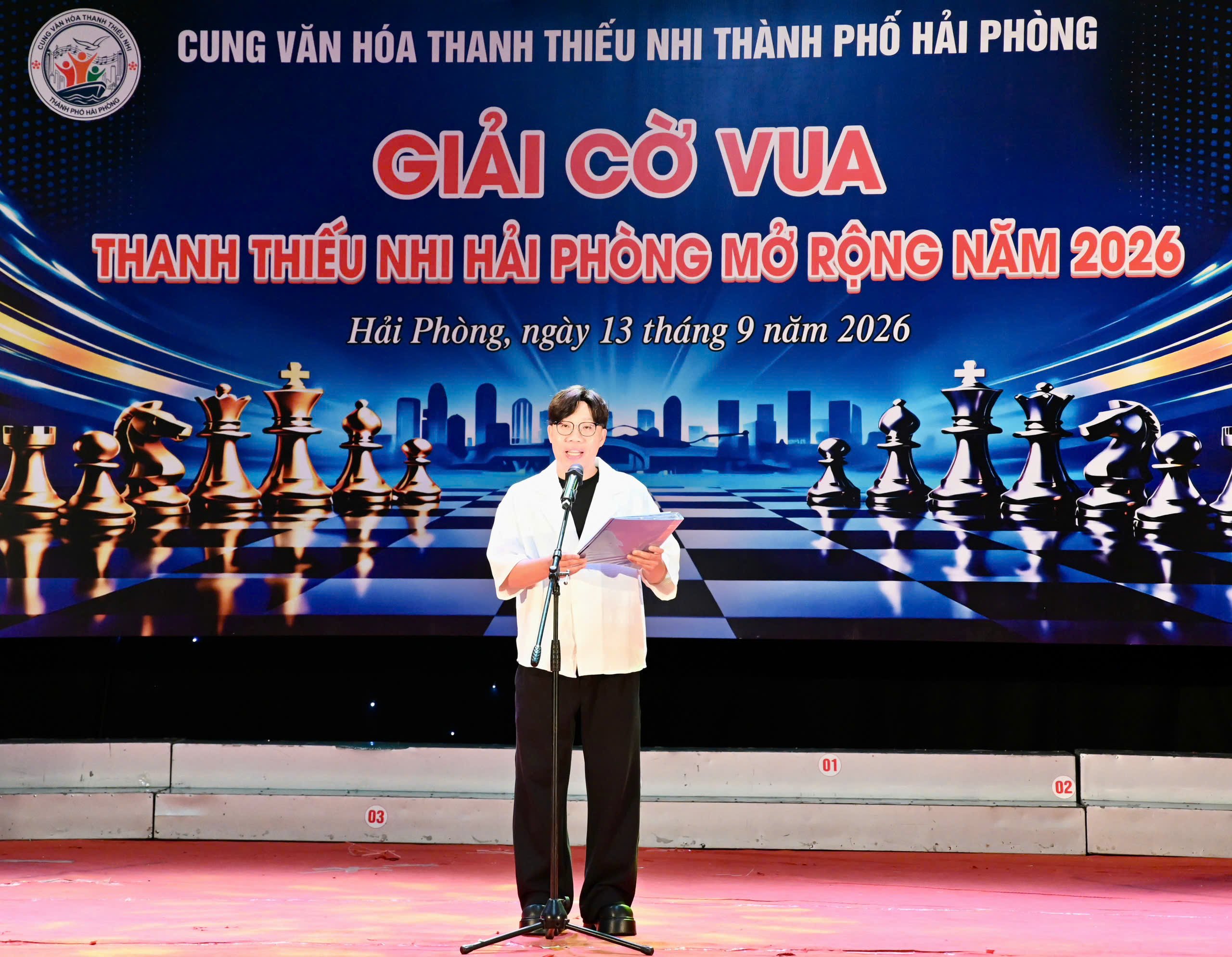 Phó Giám đốc Cung Văn hóa Thanh thiếu nhi thành phố Nguyễn Phùng Dương phát biểu tại giải đấu. Phó Giám đốc Cung Văn hóa Thanh thiếu nhi thành phố Nguyễn Phùng Dương phát biểu tại giải đấu.