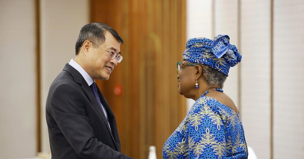Thủ tướng Lê Minh Hưng tiếp bà Ngozi Okonjo-Iweala, Tổng Giám đốc Tổ chức Thương mại Thế giới (WTO). (Ảnh: TTXVN) Thủ tướng Lê Minh Hưng tiếp bà Ngozi Okonjo-Iweala, Tổng Giám đốc Tổ chức Thương mại Thế giới (WTO). (Ảnh: TTXVN)