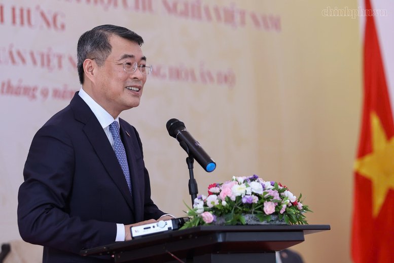 Thủ tướng L&ecirc; Minh Hưng nhấn mạnh cần đẩy mạnh ngoại giao kinh tế, ngoại giao c&ocirc;ng nghệ với Ấn Độ - Ảnh: chinhphu.vn/Nhật Bắc