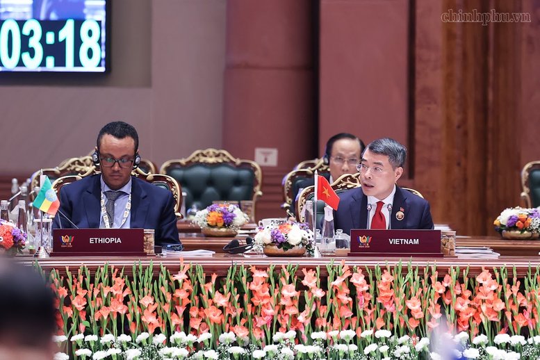 Thủ tướng Ch&iacute;nh phủ đ&atilde; đề xuất ba định hướng lớn để BRICS ph&aacute;t huy vai tr&ograve; trong giai đoạn tới - Ảnh: chinhphu.vn/Nhật Bắc