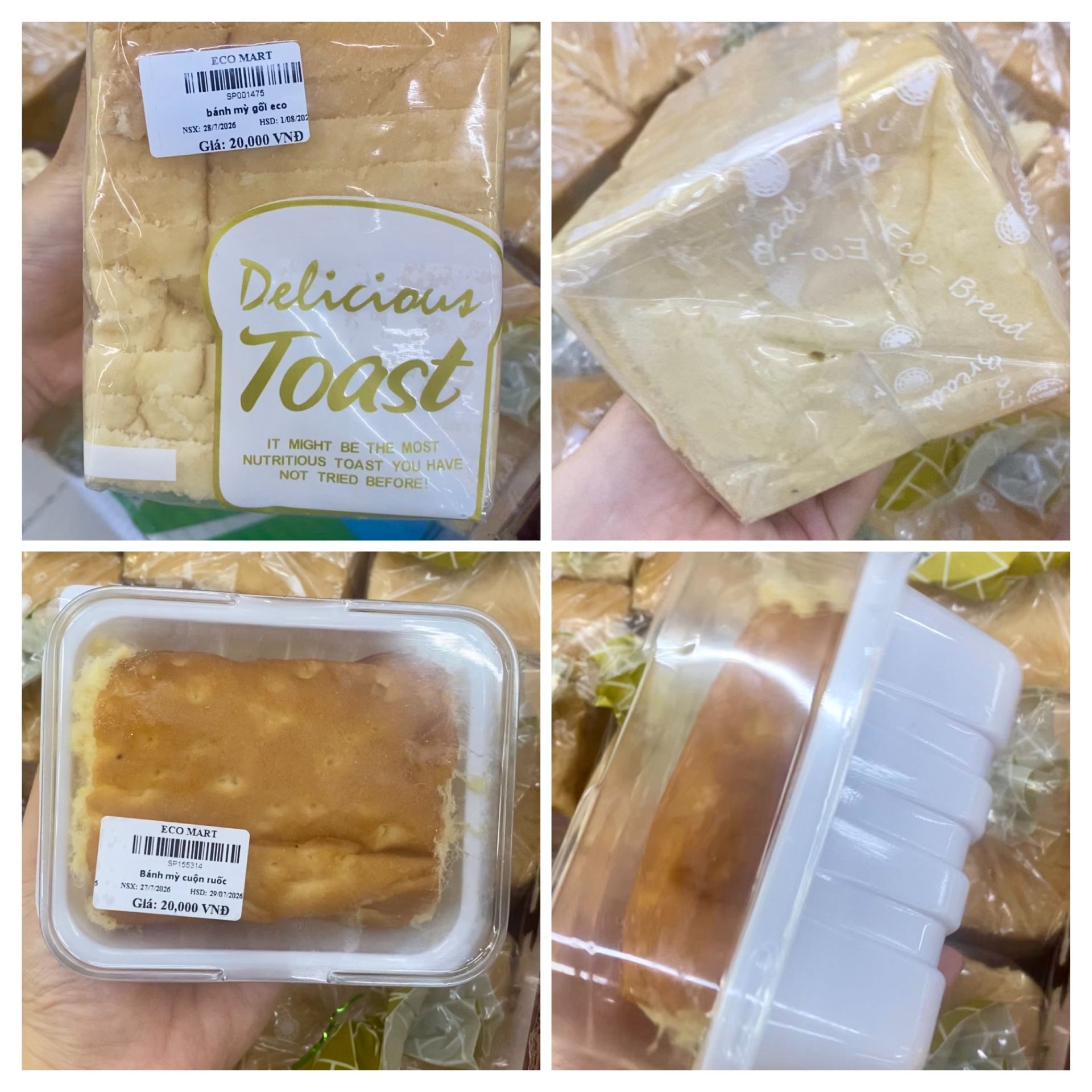 Một số sản phẩm b&aacute;nh ngọt tại cơ sở Eco-Mart tầng 1, Nh&agrave; D, Khu đ&ocirc; thị Nam Cường, phường Cổ Nhuế 1, H&agrave; Nội chưa thể hiện r&otilde; th&ocirc;ng tin về nguồn gốc, xuất xứ tr&ecirc;n phần nh&atilde;n quan s&aacute;t được