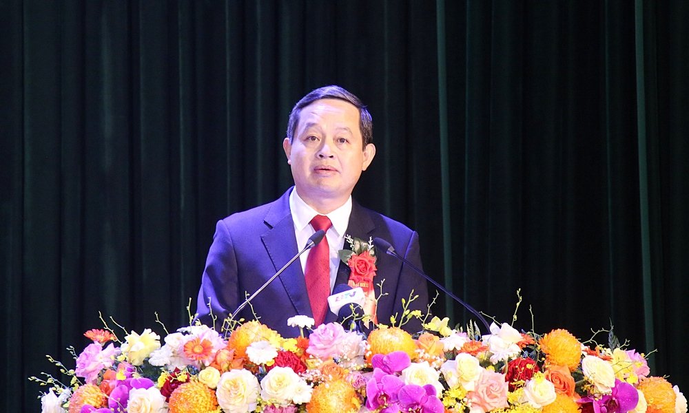 Đồng chí Phạm Hoàng Sơn phát biểu tại buổi lễ. Đồng chí Phạm Hoàng Sơn phát biểu tại buổi lễ.