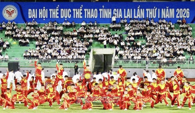 Ho&agrave;nh tr&aacute;ng Lễ Khai mạc Đại hội TDTT tỉnh Gia Lai &ndash; 2026.
