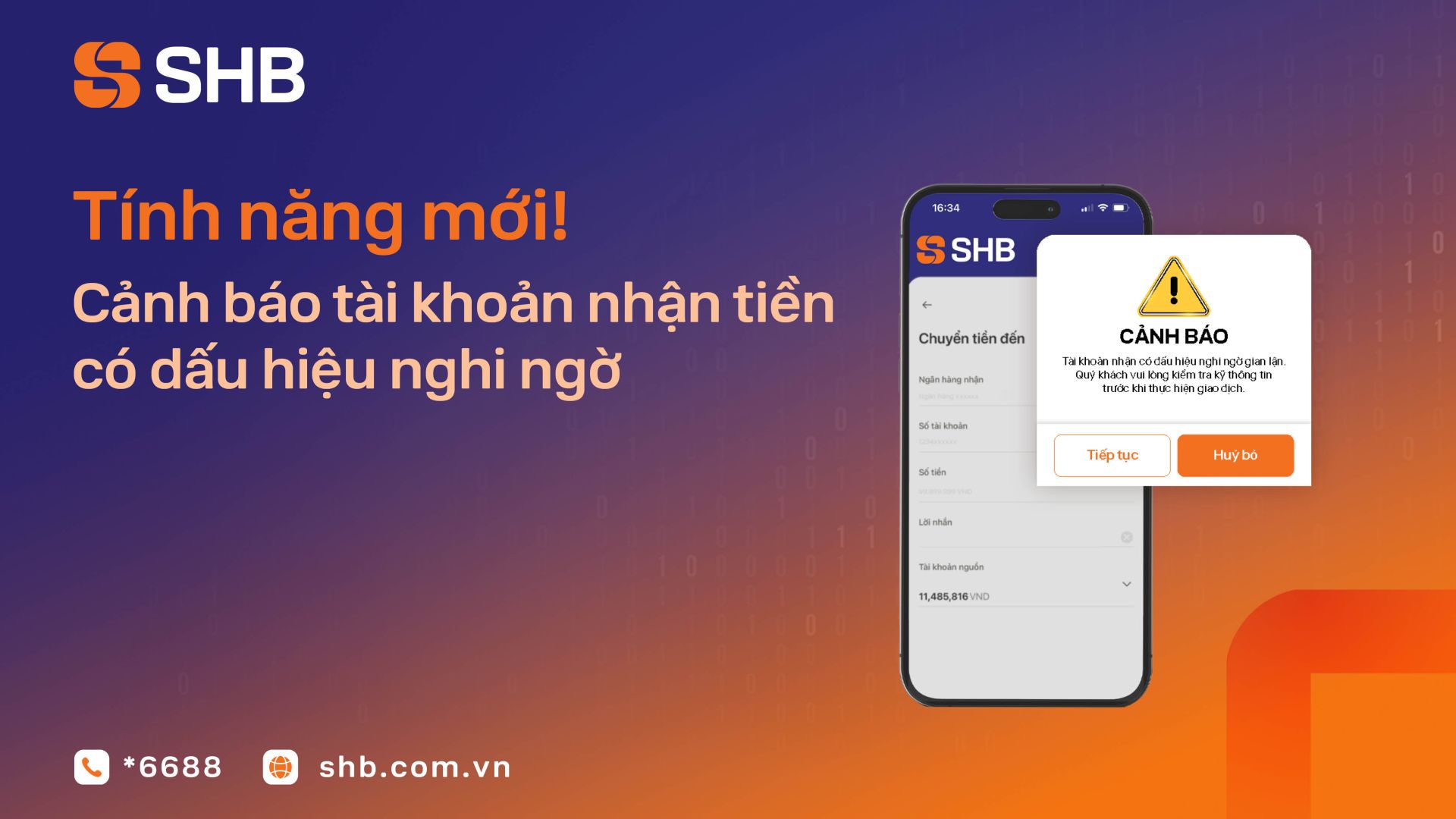 SHB tăng cường lớp bảo vệ trong giao dịch chuyển tiền cùng hệ thống. SHB tăng cường lớp bảo vệ trong giao dịch chuyển tiền cùng hệ thống.