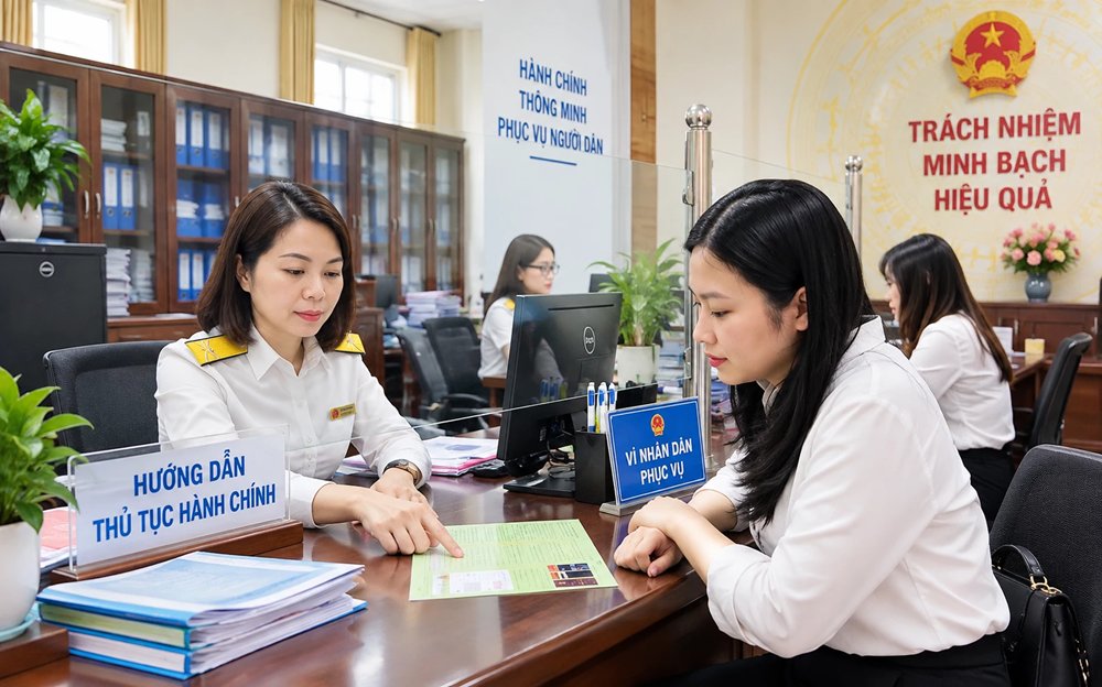 Đẩy mạnh số h&oacute;a quy tr&igrave;nh thủ tục h&agrave;nh ch&iacute;nh g&oacute;p phần r&uacute;t ngắn thời gian xử l&yacute;, giảm chi ph&iacute; tu&acirc;n thủ v&agrave; n&acirc;ng cao t&iacute;nh minh bạch. Ảnh AI