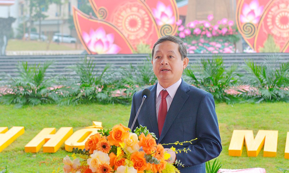 Chủ tịch UBND tỉnh Bắc Ninh Phạm Hoàng Sơn phát biểu lại lễ khánh thành. Chủ tịch UBND tỉnh Bắc Ninh Phạm Hoàng Sơn phát biểu lại lễ khánh thành.