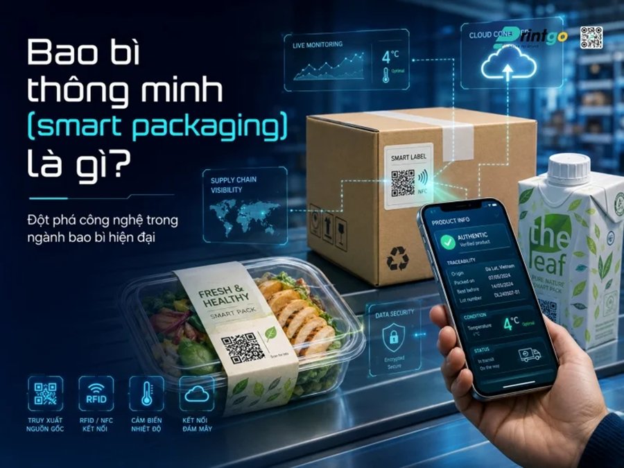 Bao b&igrave; t&iacute;ch hợp c&ocirc;ng nghệ truy xuất gi&uacute;p doanh nghiệp quản l&yacute; h&agrave;ng h&oacute;a v&agrave; minh bạch th&ocirc;ng tin trong chuỗi cung ứng.