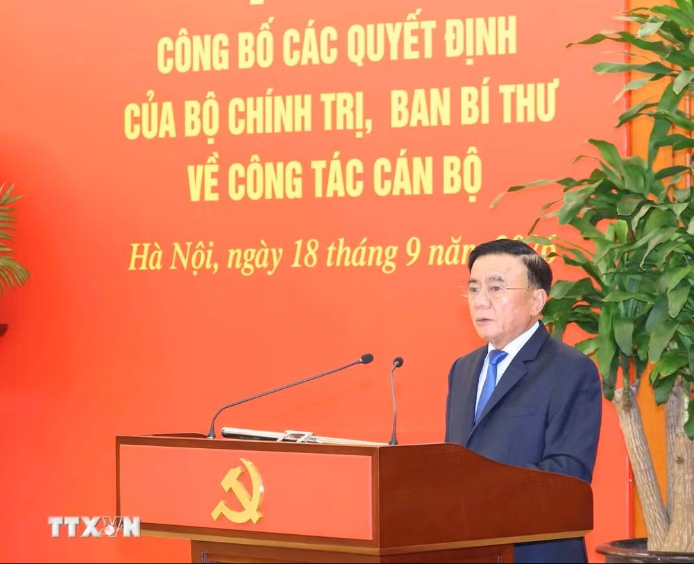Đồng ch&iacute; Trần Cẩm T&uacute;, Ủy vi&ecirc;n Bộ Ch&iacute;nh trị, Thường trực Ban B&iacute; thư ph&aacute;t biểu chỉ đạo tại hội nghị - Ảnh: TTXVN