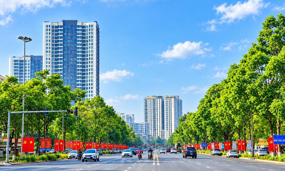 Trục đường Lý Thái Tổ (phường Kinh Bắc) rực rỡ sắc đỏ cờ hoa chào mừng thành phố. Trục đường Lý Thái Tổ (phường Kinh Bắc) rực rỡ sắc đỏ cờ hoa chào mừng thành phố.