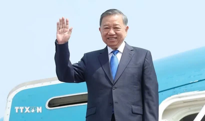 Tổng B&iacute; thư, Chủ tịch nước T&ocirc; L&acirc;m l&ecirc;n đường dự Phi&ecirc;n thảo luận cấp cao Đại hội đồng Li&ecirc;n Hợp Quốc kh&oacute;a 81 tại Hoa Kỳ v&agrave; thăm cấp Nh&agrave; nước tới Canada - Ảnh: TTXVN