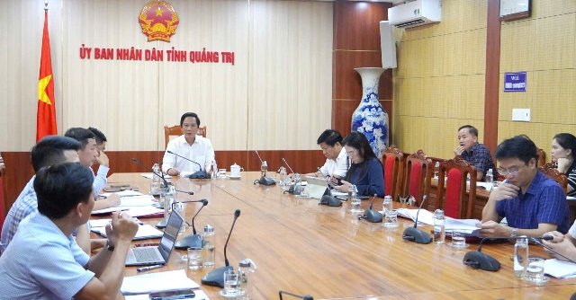 Ph&oacute; Chủ tịch Thường trực UBND tỉnh Quảng Trị Ho&agrave;ng Nam chủ tr&igrave; buổi l&agrave;m việc về quy hoạch, quản l&yacute; v&agrave; khai th&aacute;c kho&aacute;ng sản ng&agrave;y 15/7/2026. Ảnh: Cổng TTĐT tỉnh Quảng Trị.