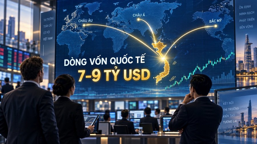 Chứng kho&aacute;n Việt Nam v&agrave;o nh&oacute;m mới nổi, kỳ vọng h&uacute;t 7&ndash;9 tỷ USD vốn ngoại