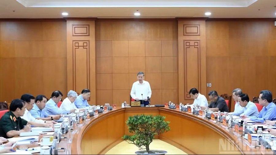 Đồng ch&iacute; Tổng B&iacute; thư, Chủ tịch nước T&ocirc; L&acirc;m. (Ảnh: Đăng Khoa)
