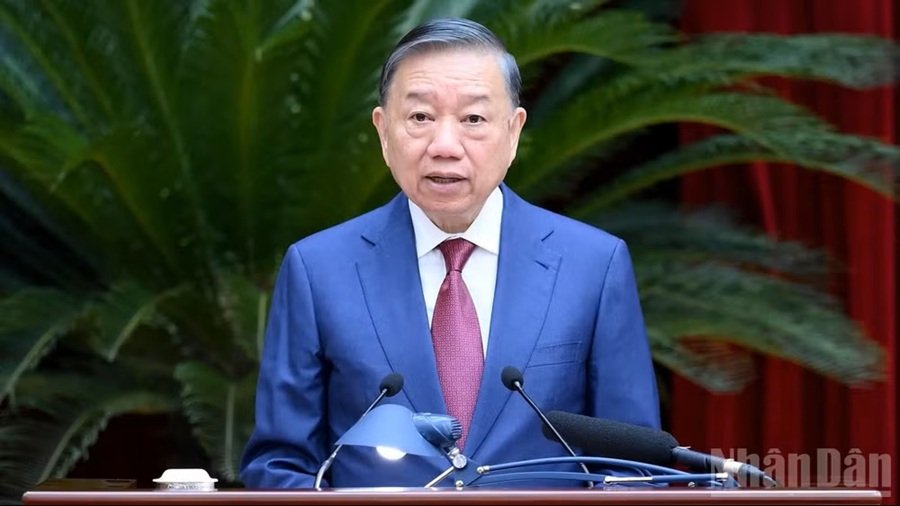 Tổng B&iacute; thư, Chủ tịch nước T&ocirc; L&acirc;m. (Ảnh: ĐĂNG KHOA)