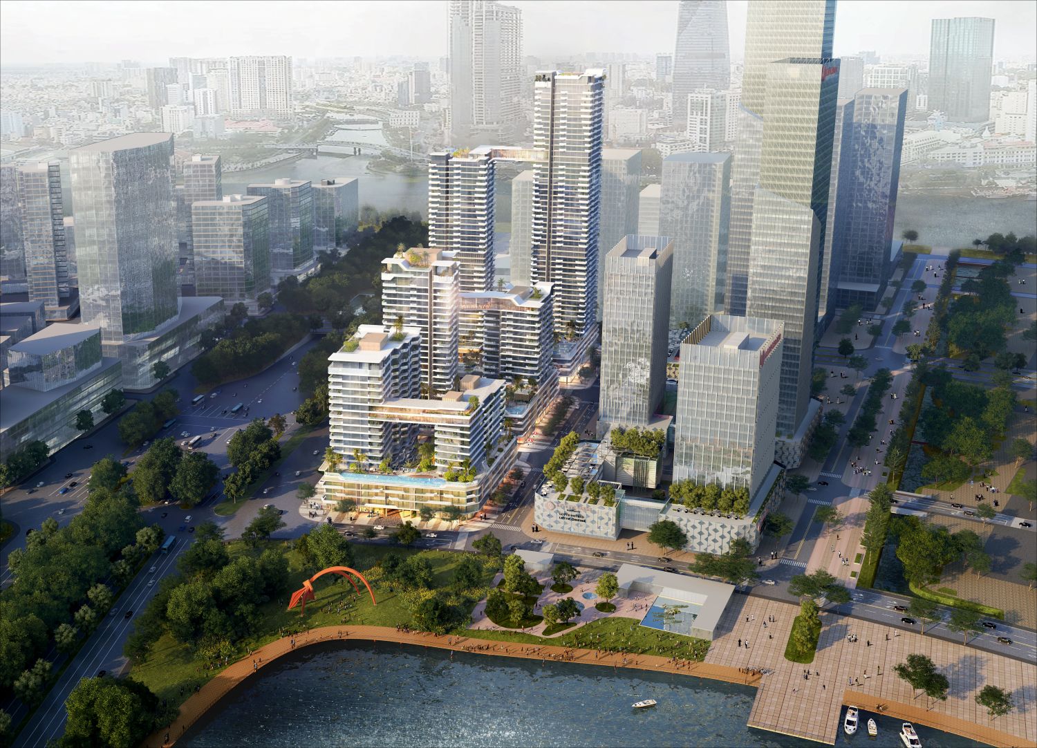 Phối cảnh dự án Lotte Eco Smart City Thu Thiem. Ảnh Phát Đạt Phối cảnh dự án Lotte Eco Smart City Thu Thiem. Ảnh Phát Đạt