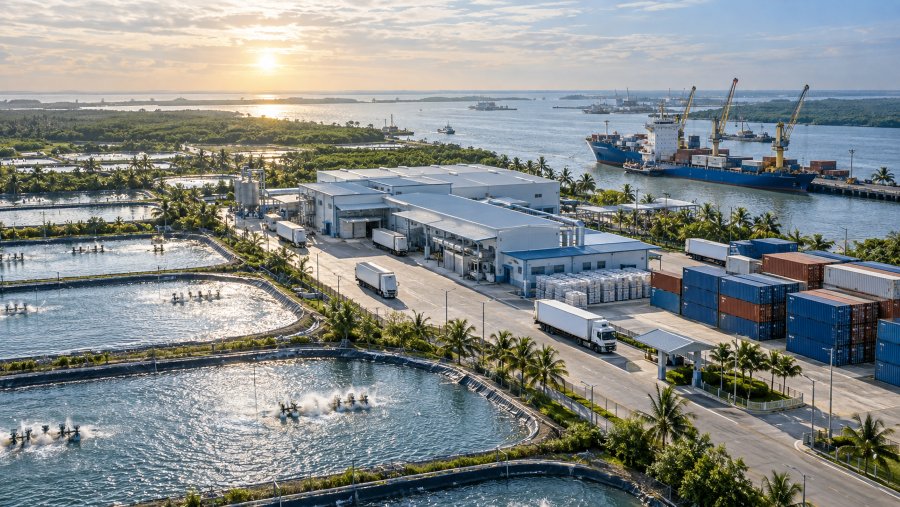 Nuôi trồng, chế biến và xuất khẩu thủy sản tiếp tục là động lực quan trọng của kinh tế Cà Mau. Nuôi trồng, chế biến và xuất khẩu thủy sản tiếp tục là động lực quan trọng của kinh tế Cà Mau.