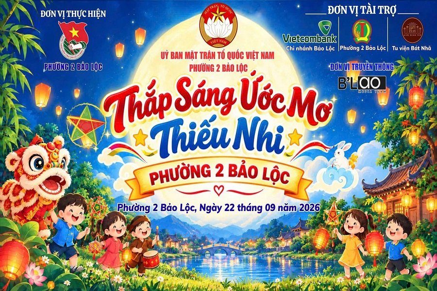 Phường 2 Bảo Lộc, tỉnh Lâm Đồng, góp thêm niềm vui và sự ấm áp cho các em trong mùa trăng năm nay. ( Ảnh: P.H) Phường 2 Bảo Lộc, tỉnh Lâm Đồng, góp thêm niềm vui và sự ấm áp cho các em trong mùa trăng năm nay. ( Ảnh: P.H)
