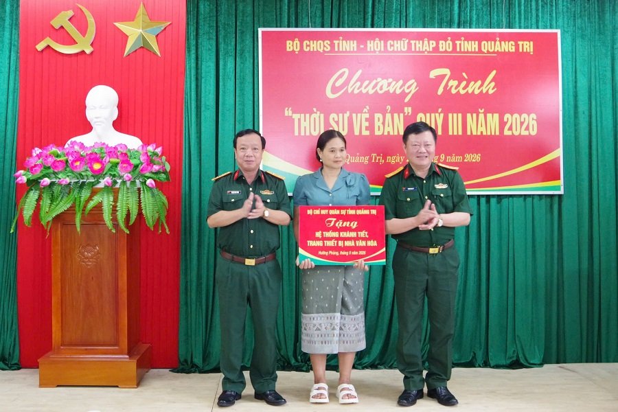 Tặng hệ thống kh&aacute;nh tiết v&agrave; trang thiết bị &acirc;m thanh phục vụ sinh hoạt cộng đồng cho Nh&agrave; văn h&oacute;a th&ocirc;n Miệt