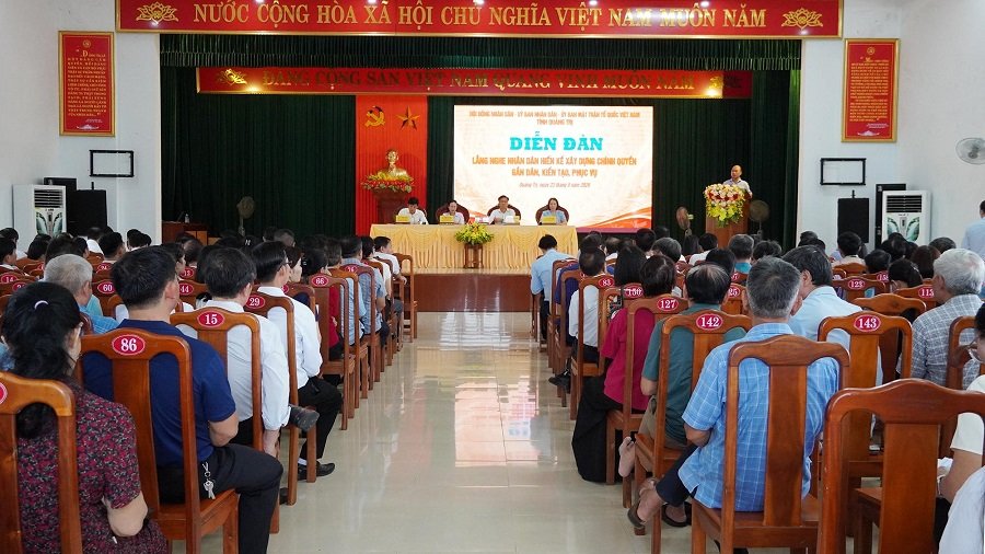 Quảng Trị tổ chức Diễn đ&agrave;n Lắng nghe Nh&acirc;n d&acirc;n hiến kế x&acirc;y dựng ch&iacute;nh quyền gần d&acirc;n, kiến tạo, phục vụ