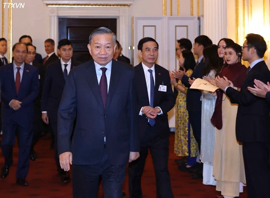 Tổng Bí thư, Chủ tịch nước Tô Lâm đến phát biểu chính sách và nhận Huy chương của Hiệp hội Chính sách đối ngoại Hoa Kỳ (FPA). (Ảnh: Thống Nhất/TTXVN) Tổng Bí thư, Chủ tịch nước Tô Lâm đến phát biểu chính sách và nhận Huy chương của Hiệp hội Chính sách đối ngoại Hoa Kỳ (FPA). (Ảnh: Thống Nhất/TTXVN)