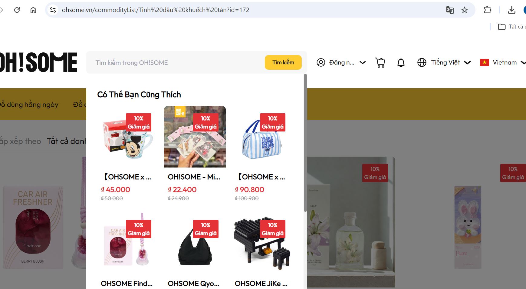 Website Oh!Some mang t&ecirc;n miền Việt Nam vẫn hoạt động v&agrave; sẵn s&agrave;ng b&aacute;n h&agrave;ng