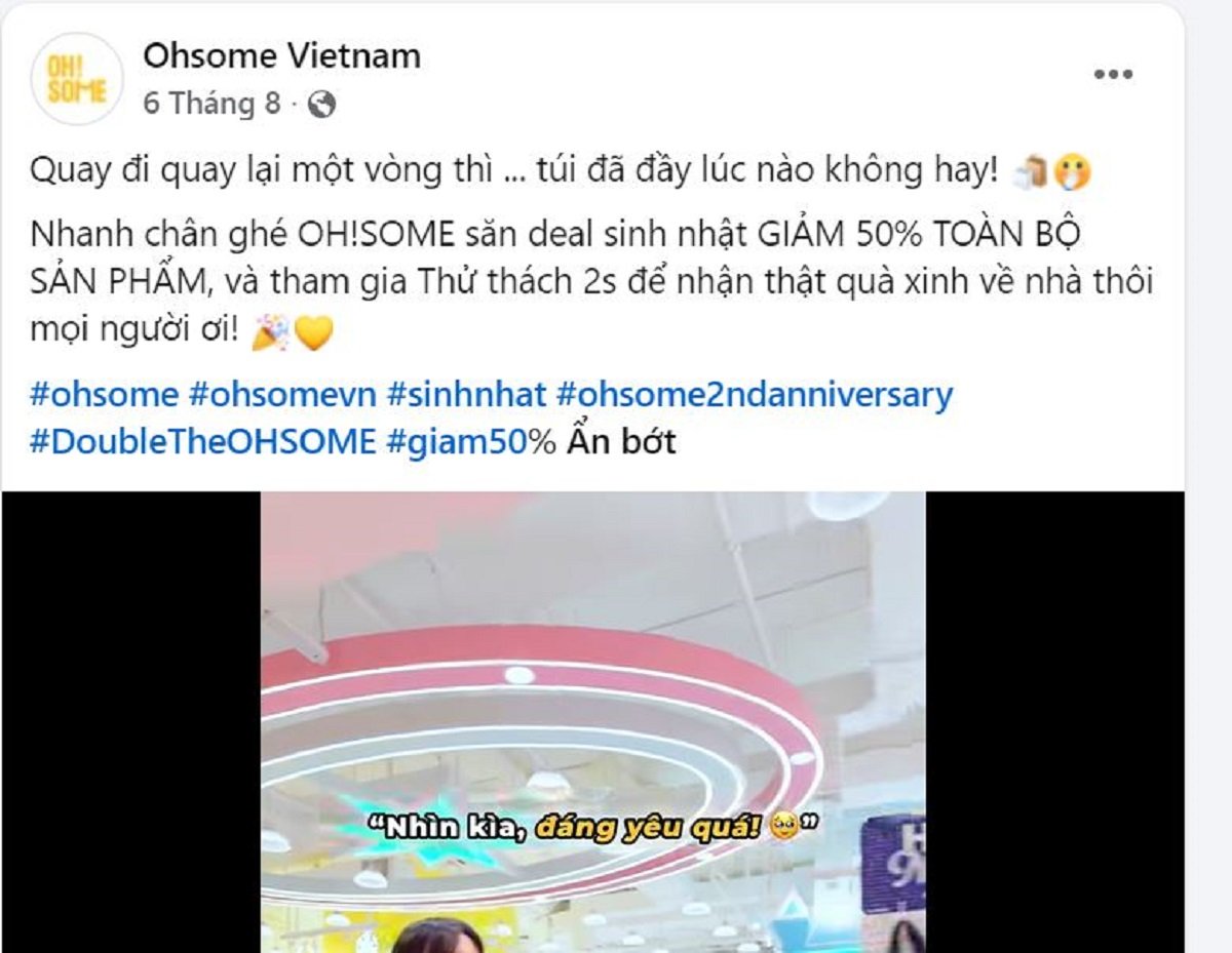Đầu tháng 8, trên fanpage của Oh!Some bắt đầu có hiện tượng xả hàng Đầu tháng 8, trên fanpage của Oh!Some bắt đầu có hiện tượng xả hàng