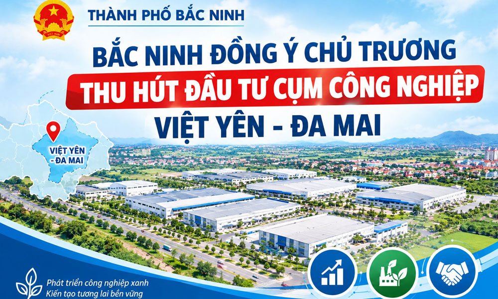 Cụm Công nghiệp Việt Yên - Đa Mai là cụm công nghiệp sinh thái. Cụm Công nghiệp Việt Yên - Đa Mai là cụm công nghiệp sinh thái.