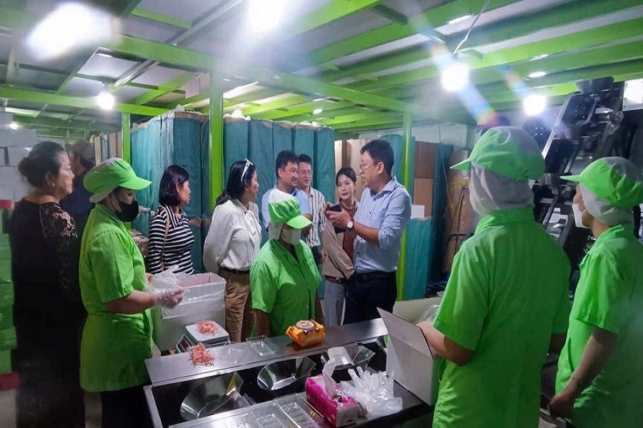 Đo&agrave;n nghiệm thu tại C&ocirc;ng ty TNHH Thương mại Chế biến Hải sản Đầm Sen, phường Phan Thiết.