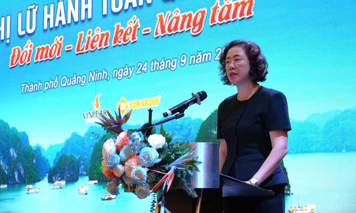 Phó Chủ tịch UBND thành phố Quảng Ninh Vũ Thị Mai Anh phát biểu tại hội nghị. Phó Chủ tịch UBND thành phố Quảng Ninh Vũ Thị Mai Anh phát biểu tại hội nghị.