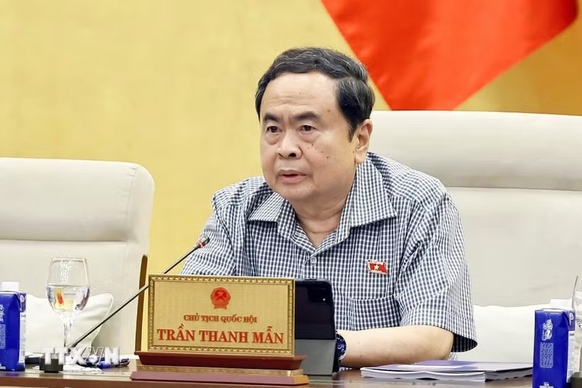 Chủ tịch Quốc hội Trần Thanh Mẫn ph&aacute;t biểu. (Ảnh: Do&atilde;n Tấn/TTXVN)
