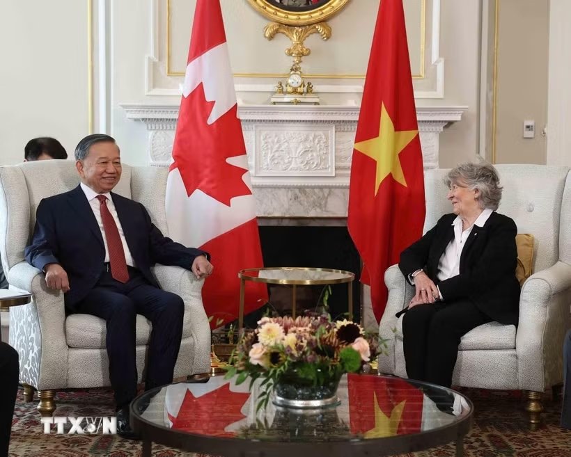 Tổng Bí thư, Chủ tịch nước Tô Lâm hội đàm với Toàn quyền Canada Louise Arbour. (Ảnh: Thống Nhất/TTXVN) Tổng Bí thư, Chủ tịch nước Tô Lâm hội đàm với Toàn quyền Canada Louise Arbour. (Ảnh: Thống Nhất/TTXVN)