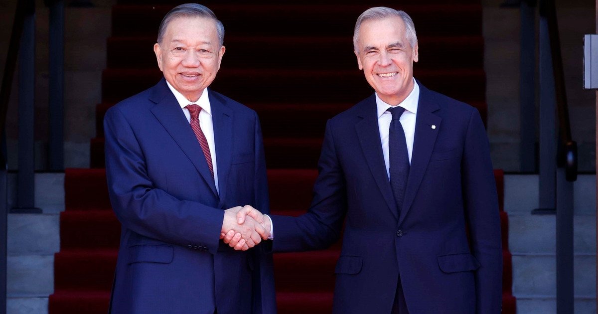 Tổng Bí thư, Chủ tịch nước Tô Lâm và Thủ tướng Canada Mark Carney. (Ảnh: TTXVN) Tổng Bí thư, Chủ tịch nước Tô Lâm và Thủ tướng Canada Mark Carney. (Ảnh: TTXVN)