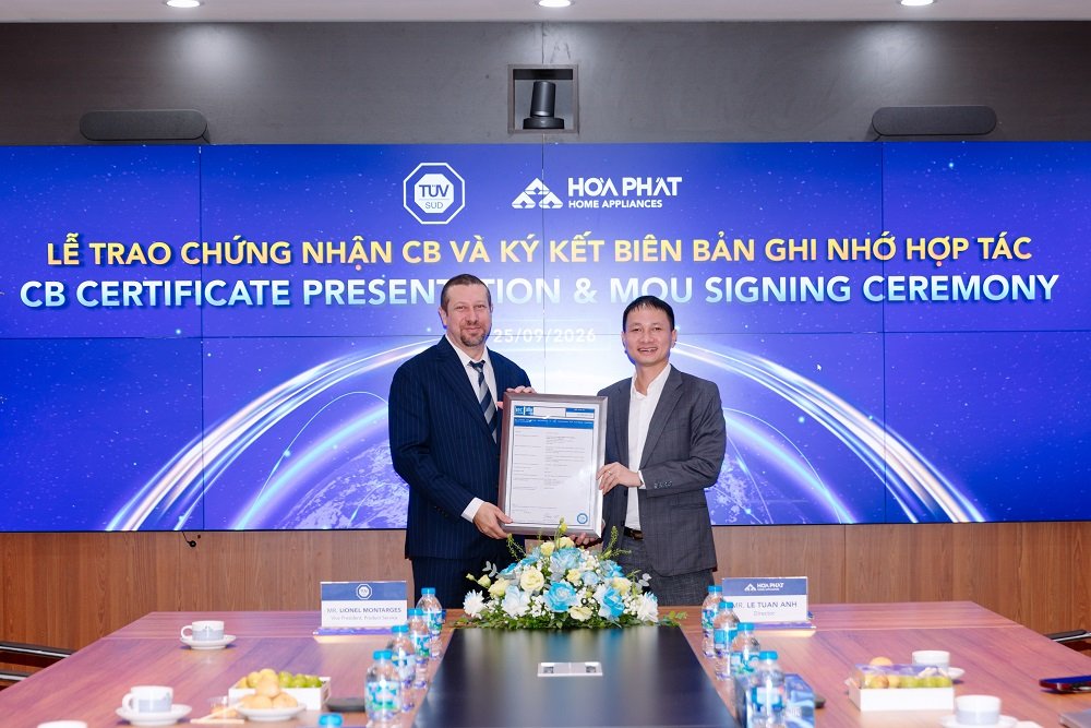 Điện m&aacute;y gia dụng H&ograve;a Ph&aacute;t đạt chứng nhận CB của T&Uuml;V S&Uuml;D cho bếp từ, hướng tới xuất khẩu
